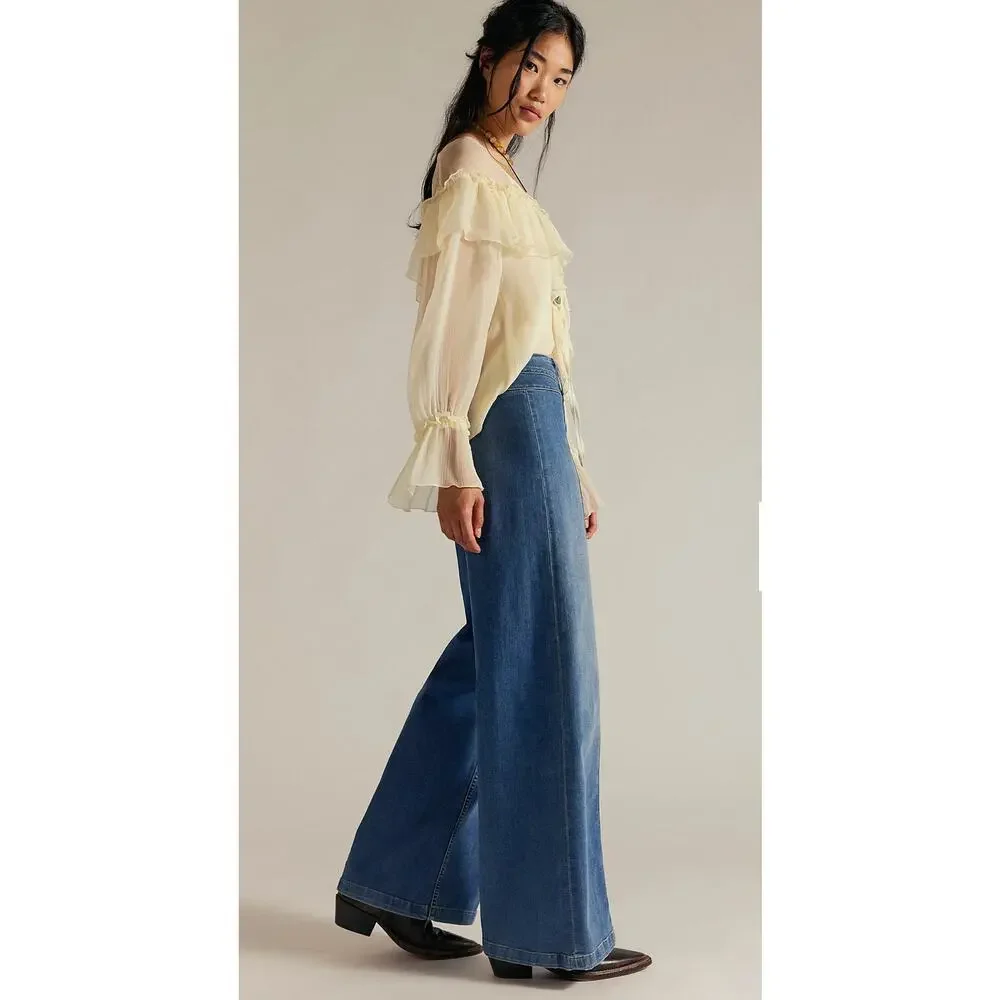 FP We The Free Libre Wide-Leg Jeans Goodie Goodie 30 Boho chic coastal cowgirl
